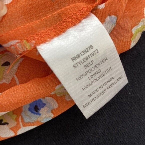 DANIEL RAINN Y2K Style Sheer Chiffon Button Up Sleeveless Collared Blouse Small - Picture 6 of 6